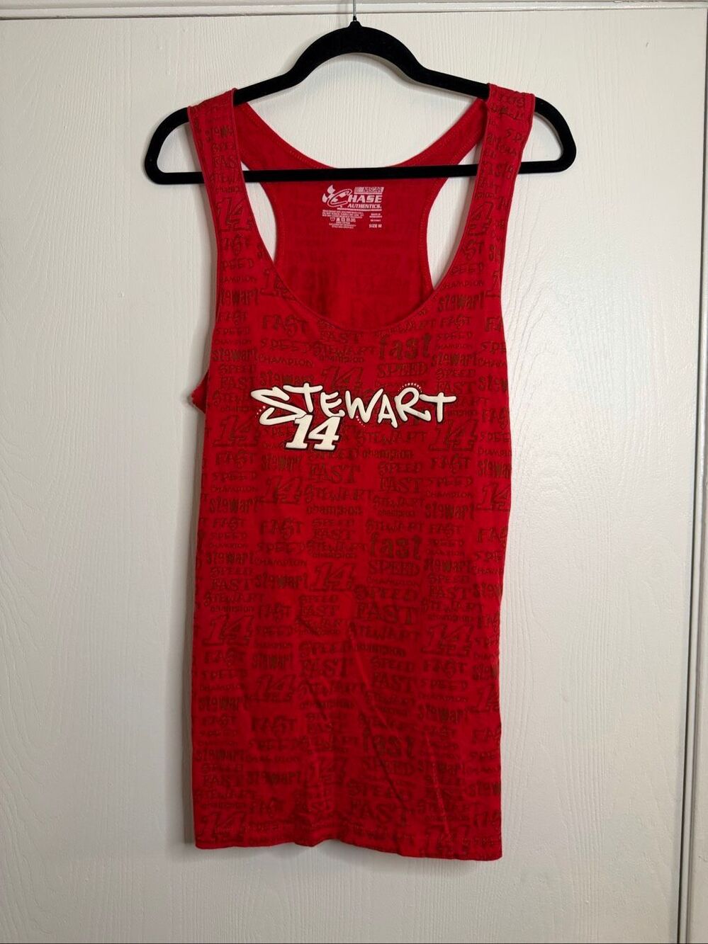 NASCAR chase authentics tony stewart #14 tank top red graphic women’s size mediu